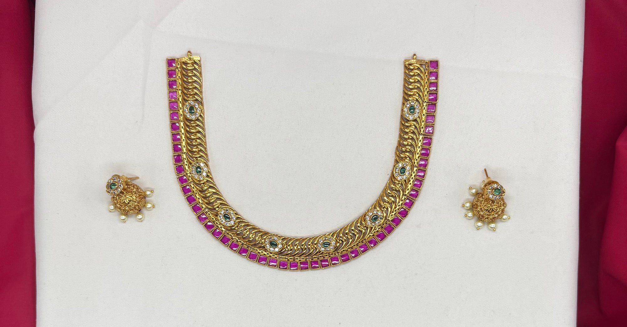 Premium quality antique finish jadu kundan short Necklace
