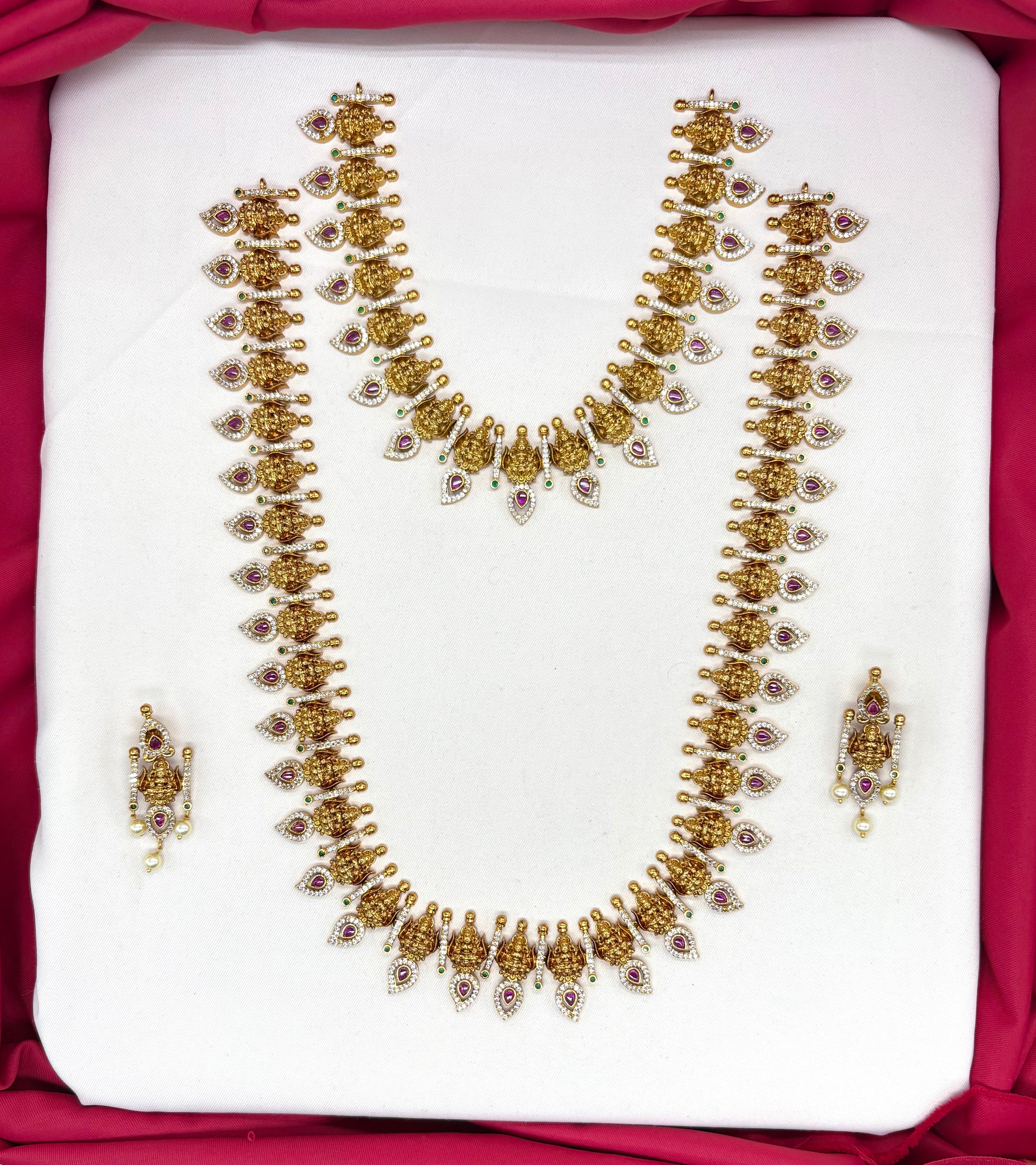 Jadau kundan with lord Lakshmi Combo-set