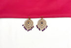 Matte finishing American Diamonds with Purple Onxy Beads Locket