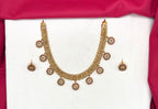 Premium Jadau Kundan Jablebi Flower Butta Pink & White Short Necklace