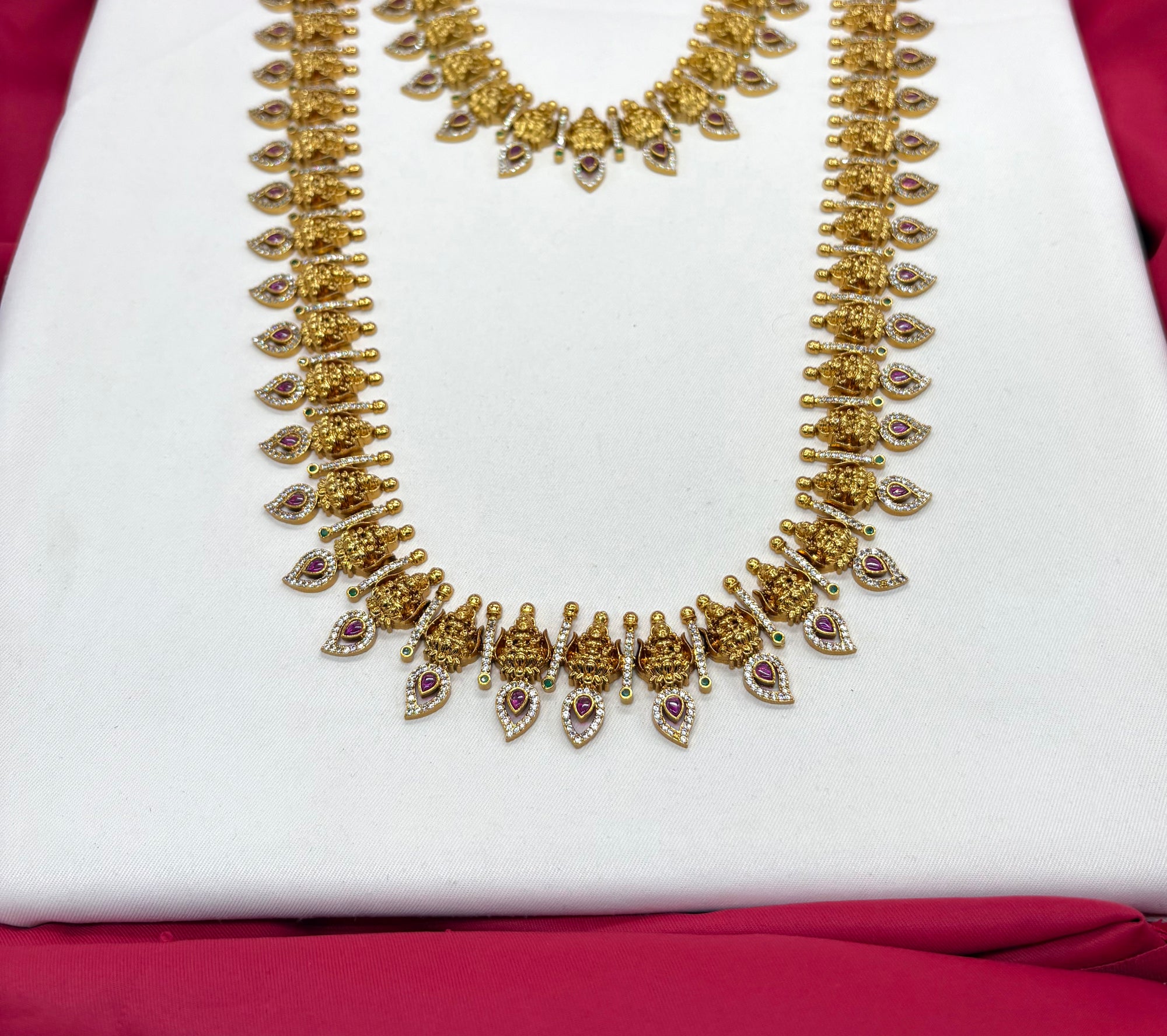 Jadau kundan with lord Lakshmi Combo-set