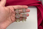 Victorian finishing American Diamonds with Baby-pink stones Choker
