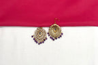 Matte finishing American Diamonds with Purple Onxy Beads Locket
