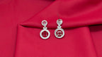 Silver Polish White & Maroon AD Studded Short Necklace