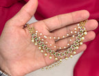 Matte finishing American Diamonds floral design with pearls Champaswaralu
