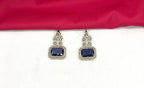 Victorian finishing emerald purple stones and intricate American Diamond Necklace