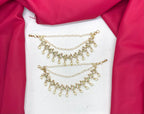 Matte finishing peacock design American Diamonds multi stones Champaswaralu