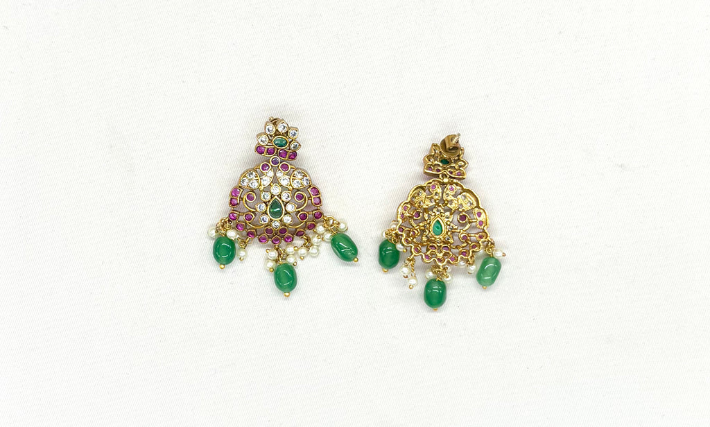Premium Jadau kundan peacock Design Long Necklace