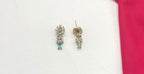 Victorian-plated American Diamond,Mint-Green Zircon stones Short Necklace (Kanti)