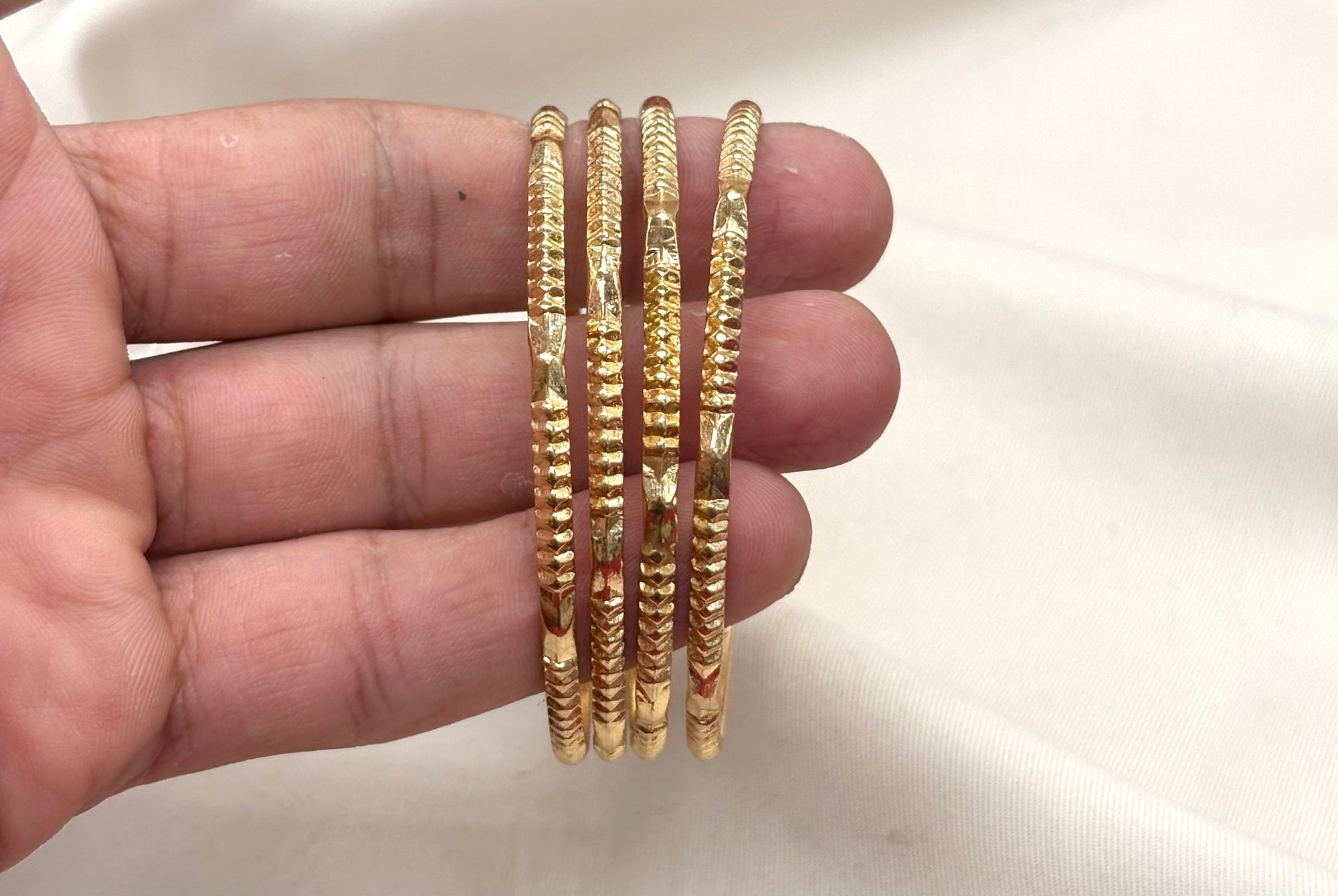 Panchaloham hammered design Bangle