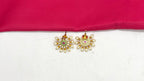 Matte finishing with Green and pink stones Kanti Necklace