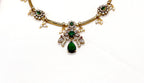 Victorian Kanti with Green stone Short necklace