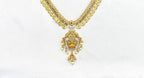 Matte finishing Lord Lakshmi pendant with kasulu Short Necklace