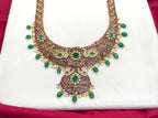 Premium Jadau kundan peacock Design Long Necklace