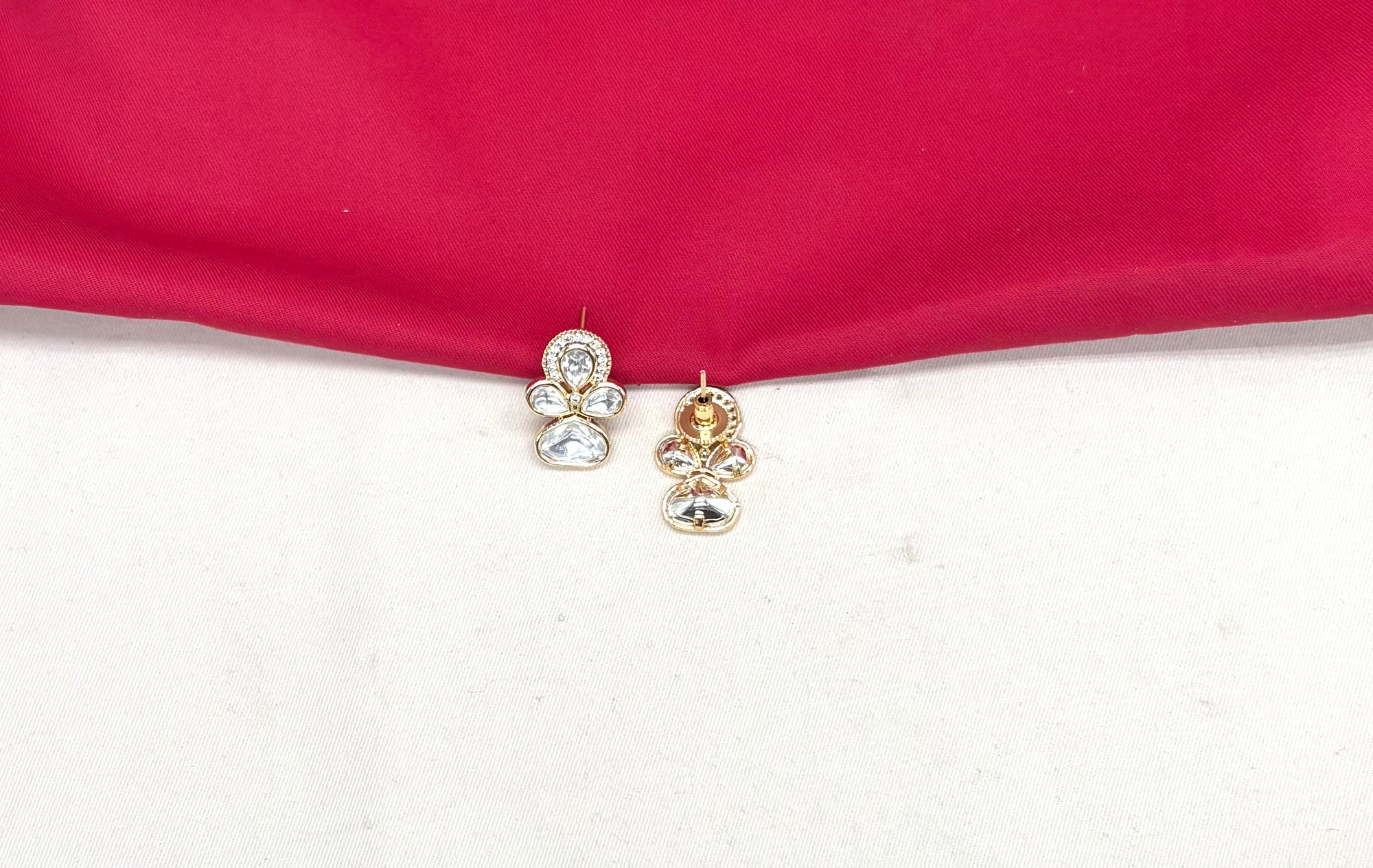 Rose-Gold Polki Diamonds studs