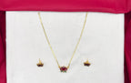 Matte finishing Lotus design Short Necklace