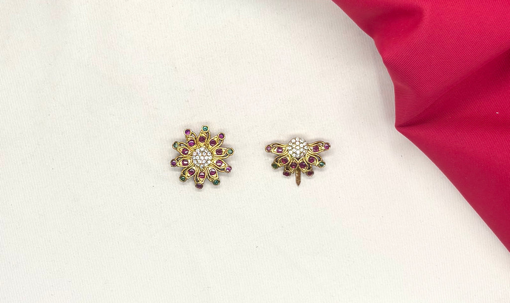 Hair Jadau Kundan Suryudu-Chandrudu Floral design