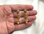 Matte finishing Lord Lakshmi with (Jhumka) white pearl drop Earring