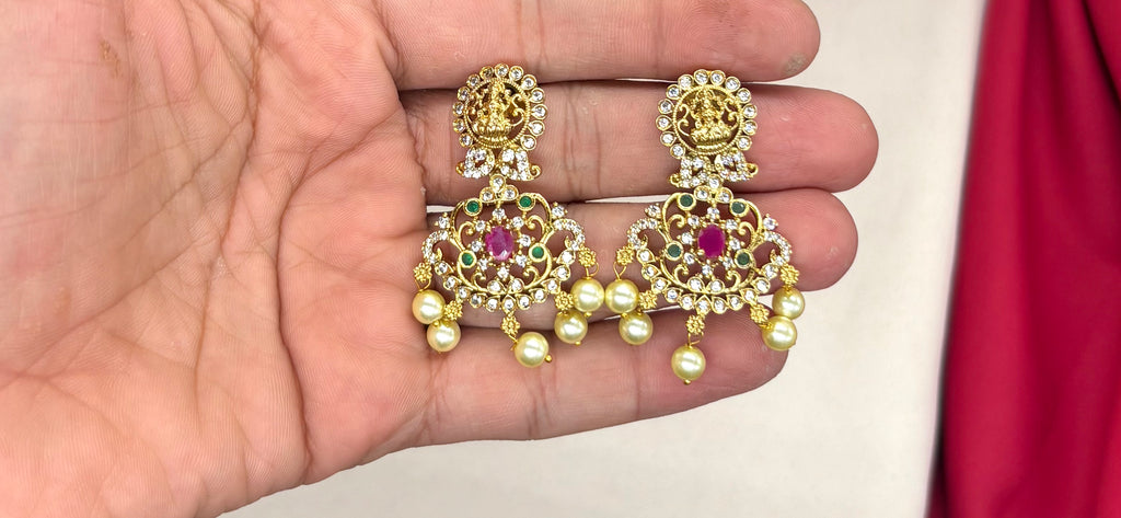 Premium Layered peacock design with Rice pearls Rani Haram
