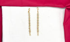 Matte finishing white stones leaf design Matilu