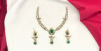 Peacock design with AD Green Zircon & Moissanite Stones