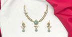 Peacock design with AD Mint-Green Zircon & Moissanite Stones