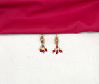 Polki Kundan Pink stone With Pearls drop Short Necklace