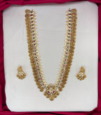 Jadau kundan Stone-Studded With lord Lakshmi Long Necklace