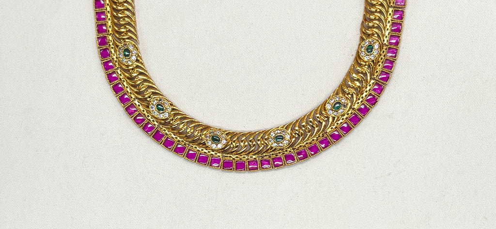 Premium quality antique finish jadu kundan short Necklace
