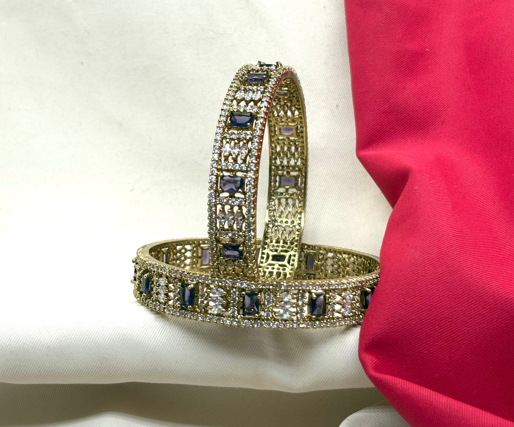 Victorian finishing American Stones with Purple stones Bangle