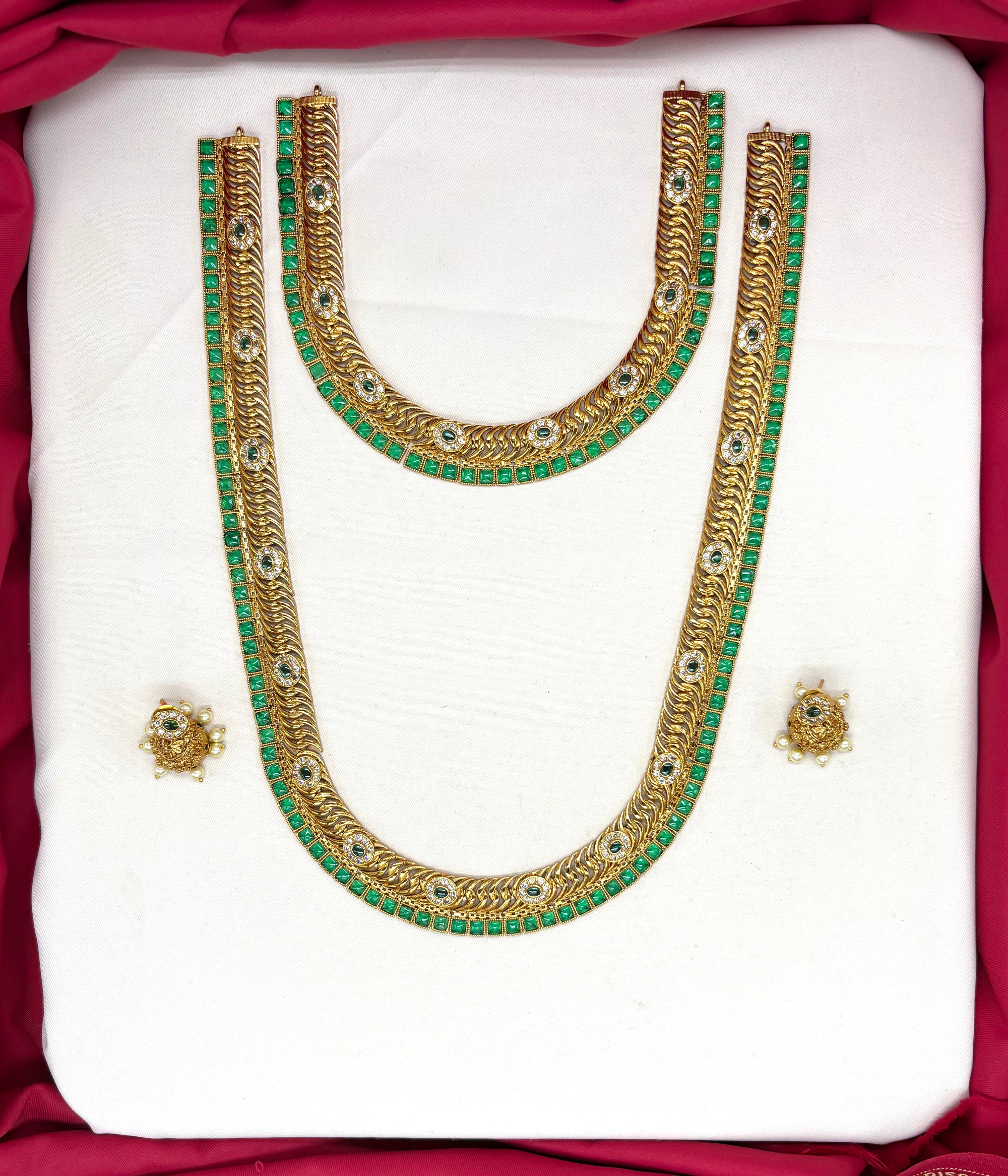 Premium quality Jelabi finish Jadau kundan Combo-Set