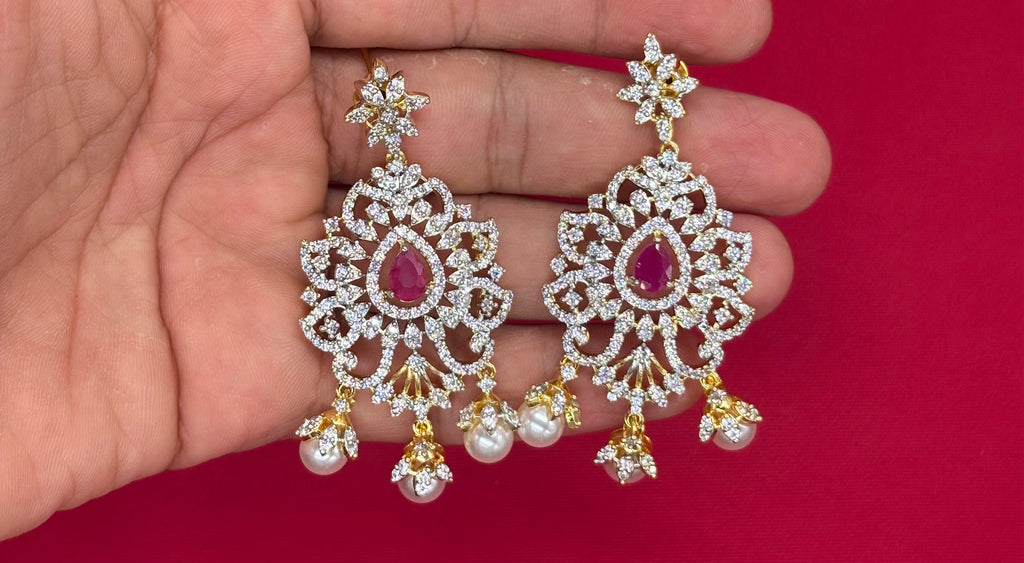 Ad Stones G.J polish Detachable With Pink stones Long Haram