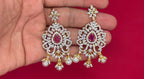 Ad Stones G.J polish Detachable With Pink stones Long Haram