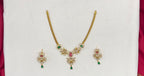 American Diamond Zirconia
Multi-stone Studded Floral Short Necklace