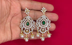 Ad Stones G.J polish Detachable With Green stones Long Haram
