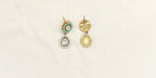 Premium Moissanite Stones floral design Mint-Green circle finish Short Necklace