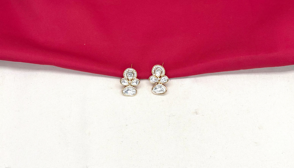 Rose-Gold Polki Diamonds studs