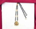 Lord Lakshmi with Ad stones Black Beads