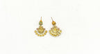 Matte finishing lord Lakshmi leaf with Ad stones Long Haram