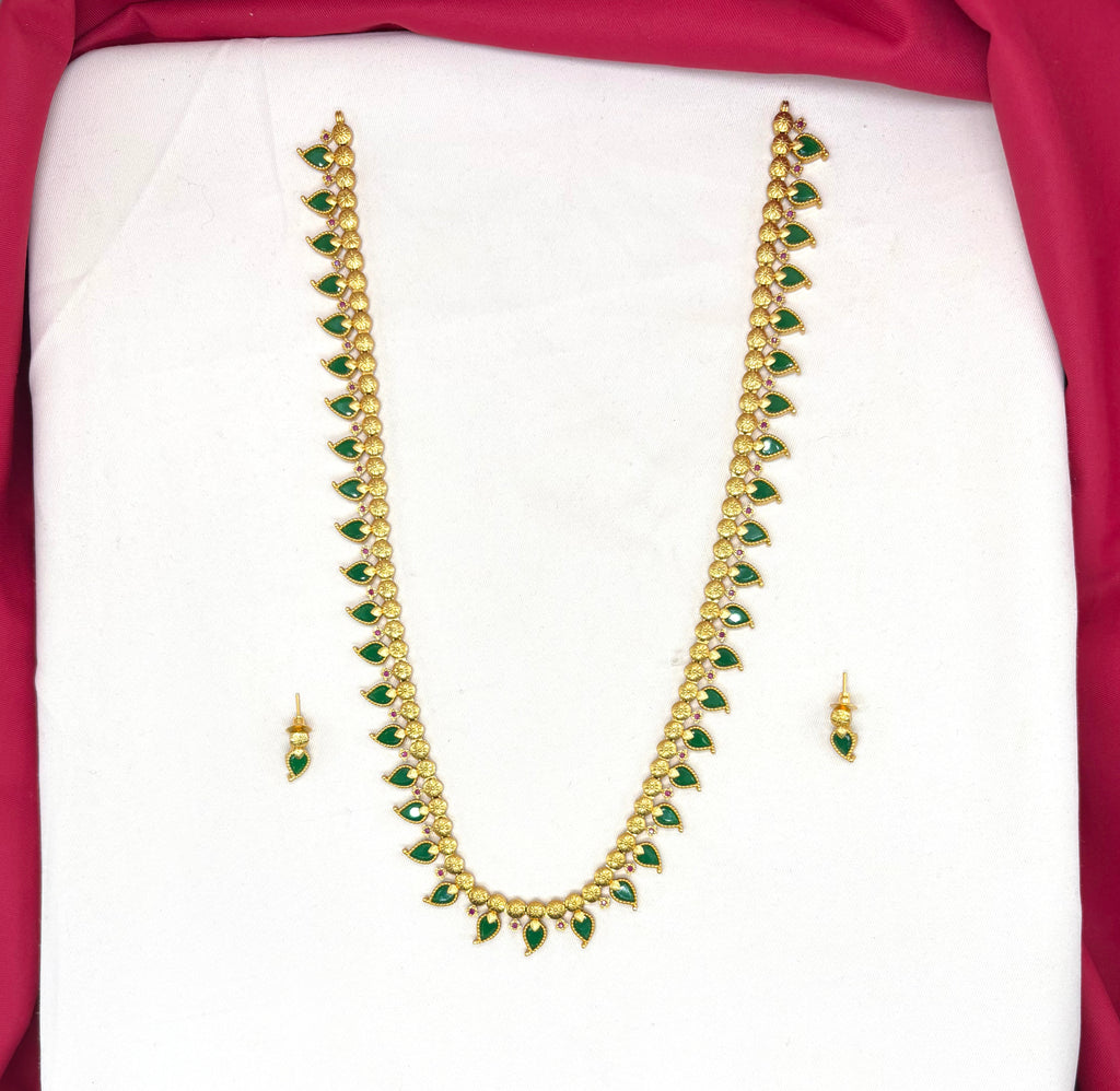 Matte finishing Kerala Palaka long haram Necklace
