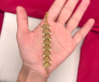 Matte finishing flower design with White pearls Matilu