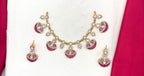 NIRVI polki Pink Hasli short Necklace
