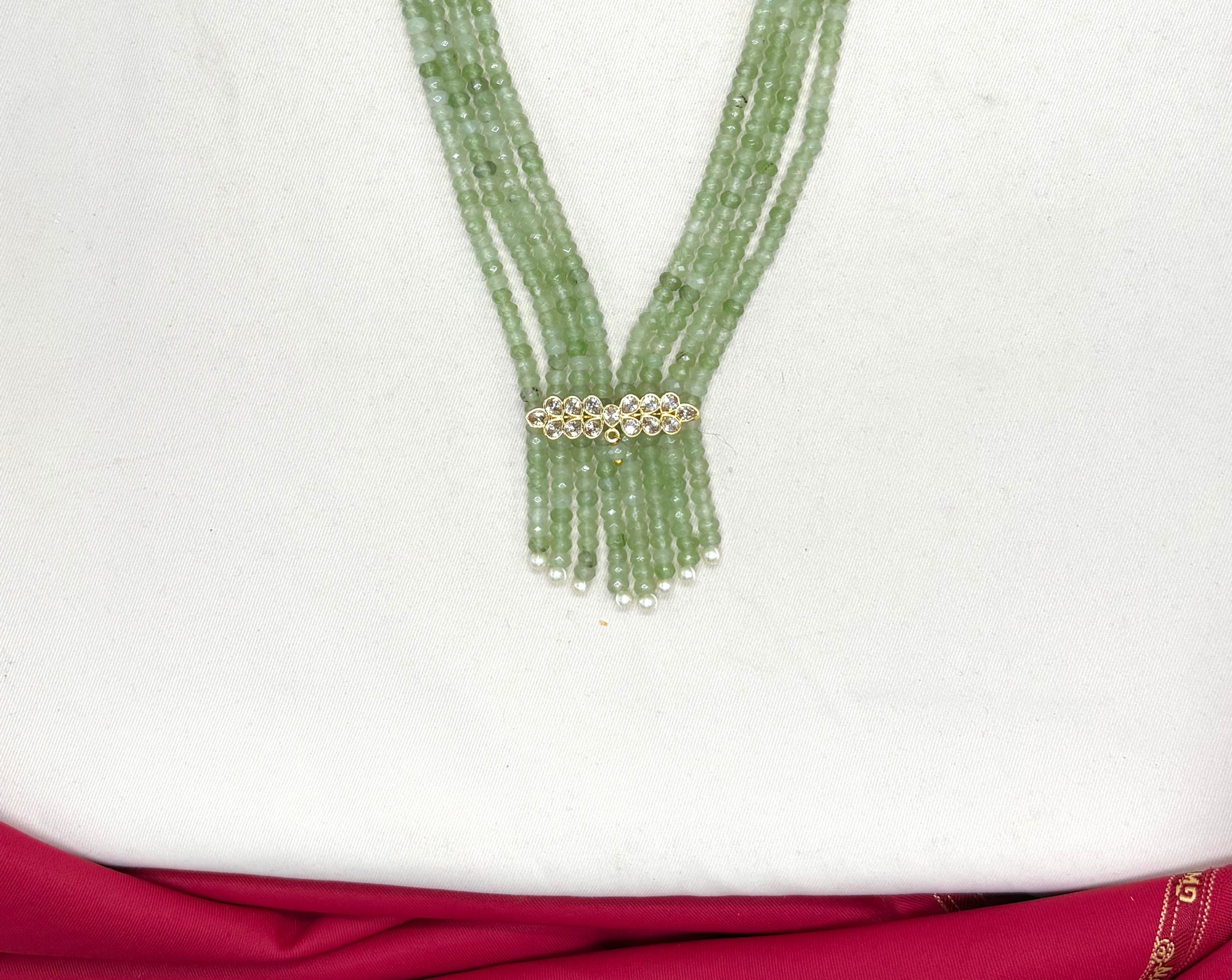 Mint-Green Multi-layered Onyx Beads Rani-Haram