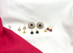 Changeable Stone Flower Design Earrings