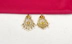 Gold finishing Lord Ganesha Pendant with Elephant design and Ad stones Short Necklace