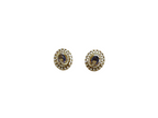 Victorian finish American Diamonds with purple stone stud Earring