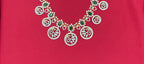 Premium GJ Polishing Butto mala Peacock design with Green stones Short Necklace