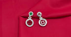 Silver Polish multi AD Studded Short Necklace