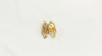 22K gold-plated handcrafted artificial temple featuring divine Lakshmi motifs, cubic zirconia stones,Short Necklace