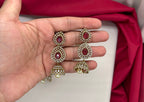 Victorian finishing American Diamonds with Red stones Choker